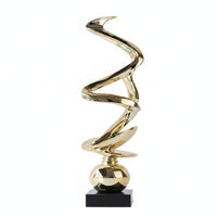Abstract Resin Sculpture Glossy Finish Spiral Sculpture Easy to Clean Home Decor