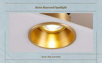 Brass LED spotlight, high CRI.