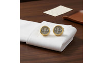 Mechanical Dial Cufflinks Gold Finish Watch Face Cufflinks Geometric Metal