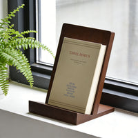 Walnut Solid Wood Book Display Stand Desktop Bookshelf Bookend Simple Tabletop Stand