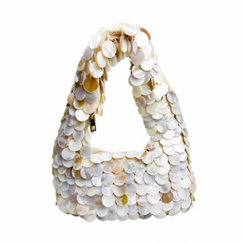 Top Handle Bag Mother-of-Pearl Clutch Pearly for Weddings