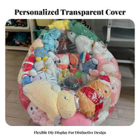 Easy to Fill Stuffed Creature Storage Bean Bag Space Saving Stuffed Creature Storage Chair Large Capacity for Toddlers, Teens, Playroom