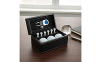 Golf Ball Display Case Solid Wood Ace Box Cloth Plush Interior