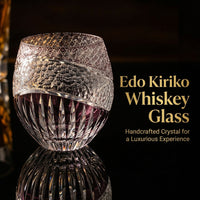 Kiriko-style Whiskey Glass, Crystal Glass
