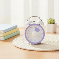 Tabletop Twin-Bell Timer Retro-Style Mechanical Timer with Bells Portable Small for Study