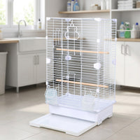 Large Bird Cage Castle Cage Parrot Cage Bird Villa, Metal Large Spacious Habitat for Cockatiel, Spacious Single Compartment Budgie Cage Habitat