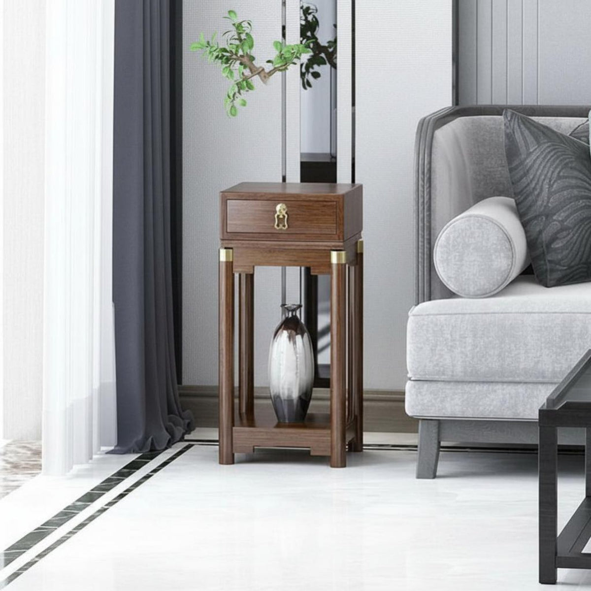 Flower Pot Holder Chinese design Design Display Rack Floor-Standing Stable frame for Indoor Gardeners, Homeowners, Balcony