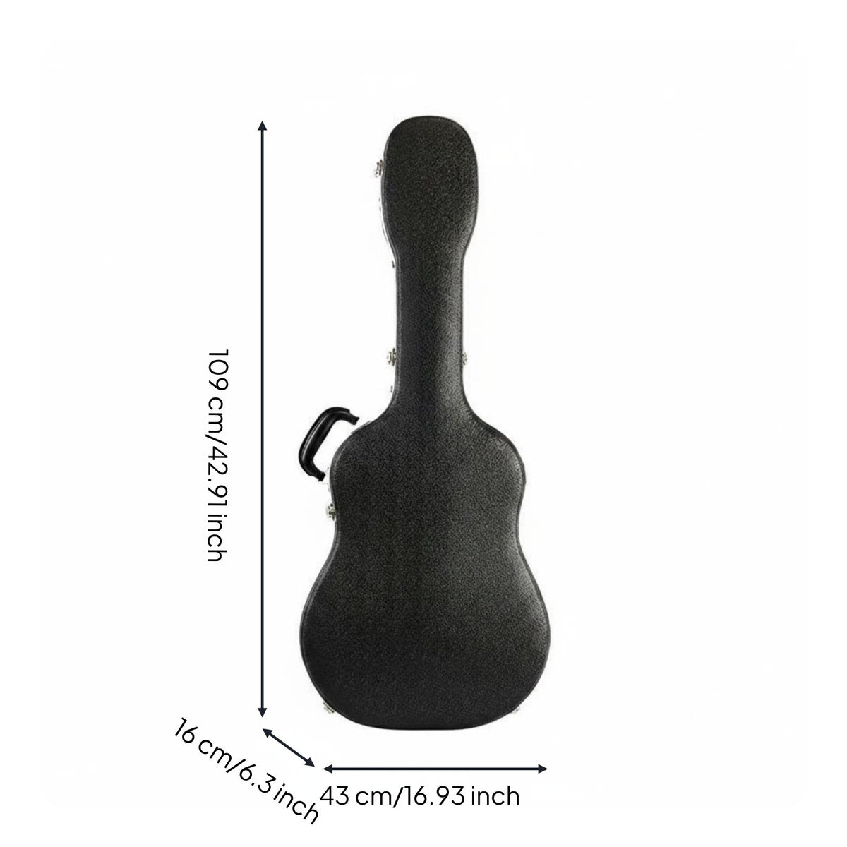 Guitar Case Moisture Resistant Waterproof Guitar Case Soft Velvet Lined Interior for Men, Beginners