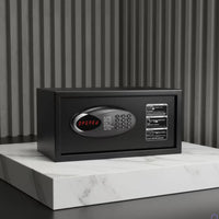 Compact Steel Safe with Keypad Matte Digital Lock Box for Hotel Rooms