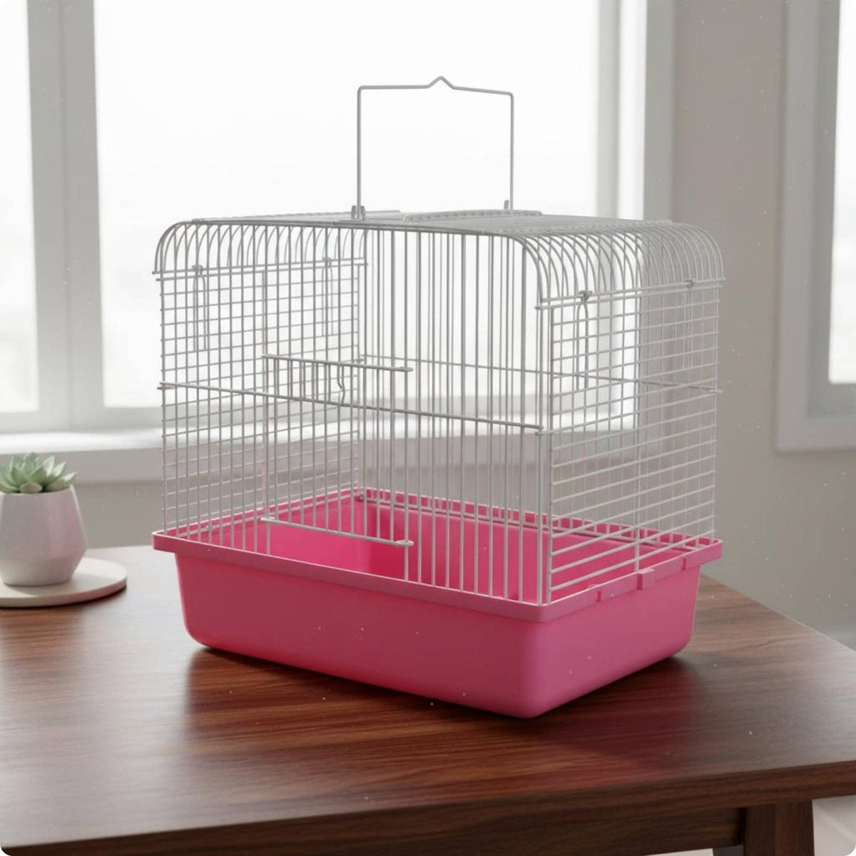 Parakeet Enclosure Easy to Clean Decorative Roof Bird Enclosure Rust-Resistant