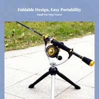 Foldable ice fishing rod rack