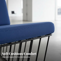 Continuous Line Armchair Sculptural Form Upholstered Armchair dense-cushiseamlessd Foam