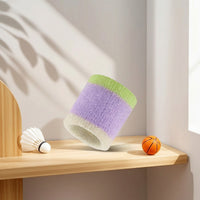 Soft Wrist Sweatband Absorbent Terry Cloth Wristband Elastic Sports Wristband Stretchy for Children, Young Athletes, Basketball, Badminton, Training