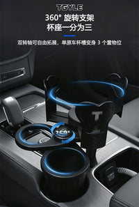 Car Cup Holder with Ashtray and Air Vent Clip