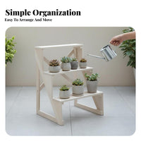 Tiered Ladder Planter Multi-Functional 3-Tier Plant Stand Weather-Resistant