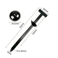 100 Pieces Car Trim Fastener with Ribbed Strap Long-Lasting Fasteners Reliable