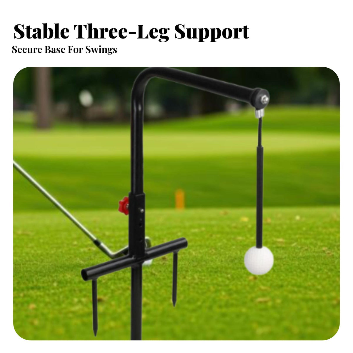 360° Rotation Golf Swing Practice Aid Stand Height Adjustable Golf Swing Practice Aid Long-Lasting for Beginners, Coaches, Outdoor, Backyard