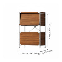 Display Shelf Modernist Design with Adjustable Shelves Metal Frame Storage Cabinet Suitable for Living Room Bedroom Home Office