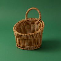 Hanging Wall Basket Decor Uncovered Top Hanging Wicker Basket Space Saving