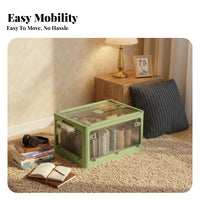 Collapsible container with Front Doors clear Panels for Dorm Room, Homeowners