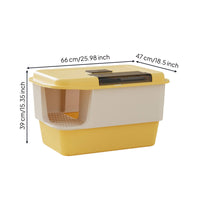 Hooded Cat Toilet Enclosure Anti-Splashing Fully Enclosed Cat Toilet Enclosure Upgraded Pet Supply for Living Room