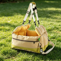 Waterproof Car Seat Pet Bed Stain-Resistant Dog Car Seat Sling Bed Padded Portable for Small Dogs, Road Trips