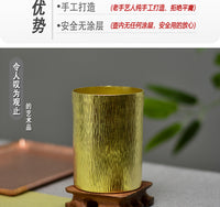 厂家直供纯紫铜加厚水杯啤酒杯冷饮杯个性铜杯子咖啡接粉杯
