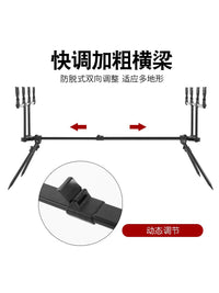 European Style Fishing Rod Holder, Reinforced Crossbeam, Quick Adjust, Foldable, Portable, Multi-Terrain