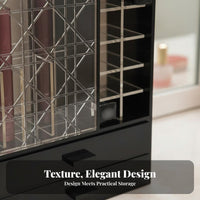 Makeup Box with Drawers particleresistant Cosmetic Holder Large Capacity for Vanity Top