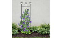 Garden Trellis with Heart Tops Decorative Climbing Plant Trellis Metal