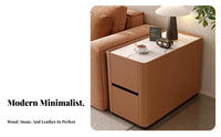 Round Storage End Table Modern Minimalist Design Living Room Furniture Luxury Design Multipurpose Use for Homeowners