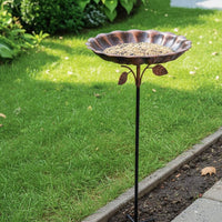 Stake Bird Bath Vintage Design Outdoor Bird Bath Feeder 2 in 1 Design for Patio
