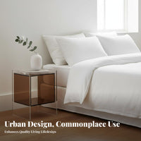 2-Tier Curved-Shaped Table Modern Design Curved-Shaped Couch Table Minimalist Space-Efficient designSaving for Residents