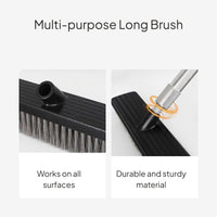 Stainless Steel Floor Scrub Brush with Long Handle