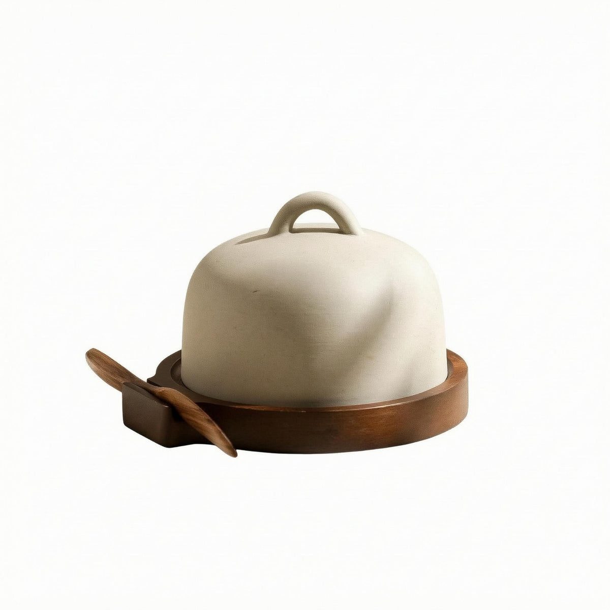 Butter Dish Set Ceramic Butter Keeper Arched Handle