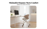 Armless Rolling Task Chair Adjustable Height Swivel Seat Water-Resistant Textile
