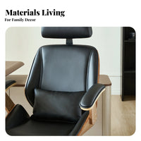 Highrear managerial Armchair Genuine Leather Computer Chair Italian aesthetic Padded Armrests for managerials, Professionals