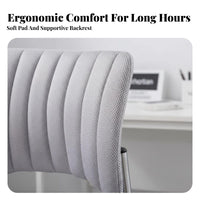 Armless Swivel Task Chair Padded Cushion Armless Rolling Chair Compact Design
