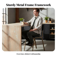 Upholstered High-Back Bar Stool Built-in Footrest Counter Chair for Dining Room