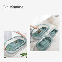 Turtle Tank with Basking Platform, Easy Clean, Auto Filter