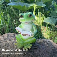 Reading Statue Weather Resistant Statue Weatherproof Reading Animal Figurine for Gardeners, Patio, Balcony, Indoor