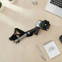 Angled Bike Trailer Hitch with Clamp Black Trailer Connector with Strap Heavy Duty Hardware Corrosion-Resistant for Cyclists