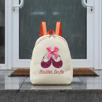Large Capacity Girls Ballet Backpack Water Repellent Sequin Dance Rucksack Lightweight Princess Ballet Bag for Dancers