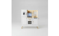 Wooden Play Kitchen Interactive Children's Kitchen Playset Sturdy for Nursery