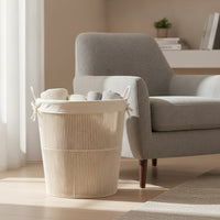 Woven Rope Basket Multipurpose Tall Rope Basket with Handles Lightweight Laundry Hamper for Washroom