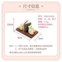 1:12娃娃屋装饰家具微缩仿真模型迷你怀旧食玩书架摆件