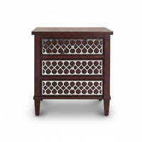 Single-Drawer Table with Shelf Chinese design Nightstand Multifunctional Easy to Clean for Homeowners, Renters, Hallway, Office