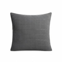 Linen Plaid Pillow Cover Rustic Plaid Pattern Pillow Cover Neutral Tones for Living Room