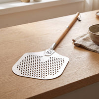 Pizza Peel with Wooden Handle Perforated Pizza Peel Detachable for Kitchen