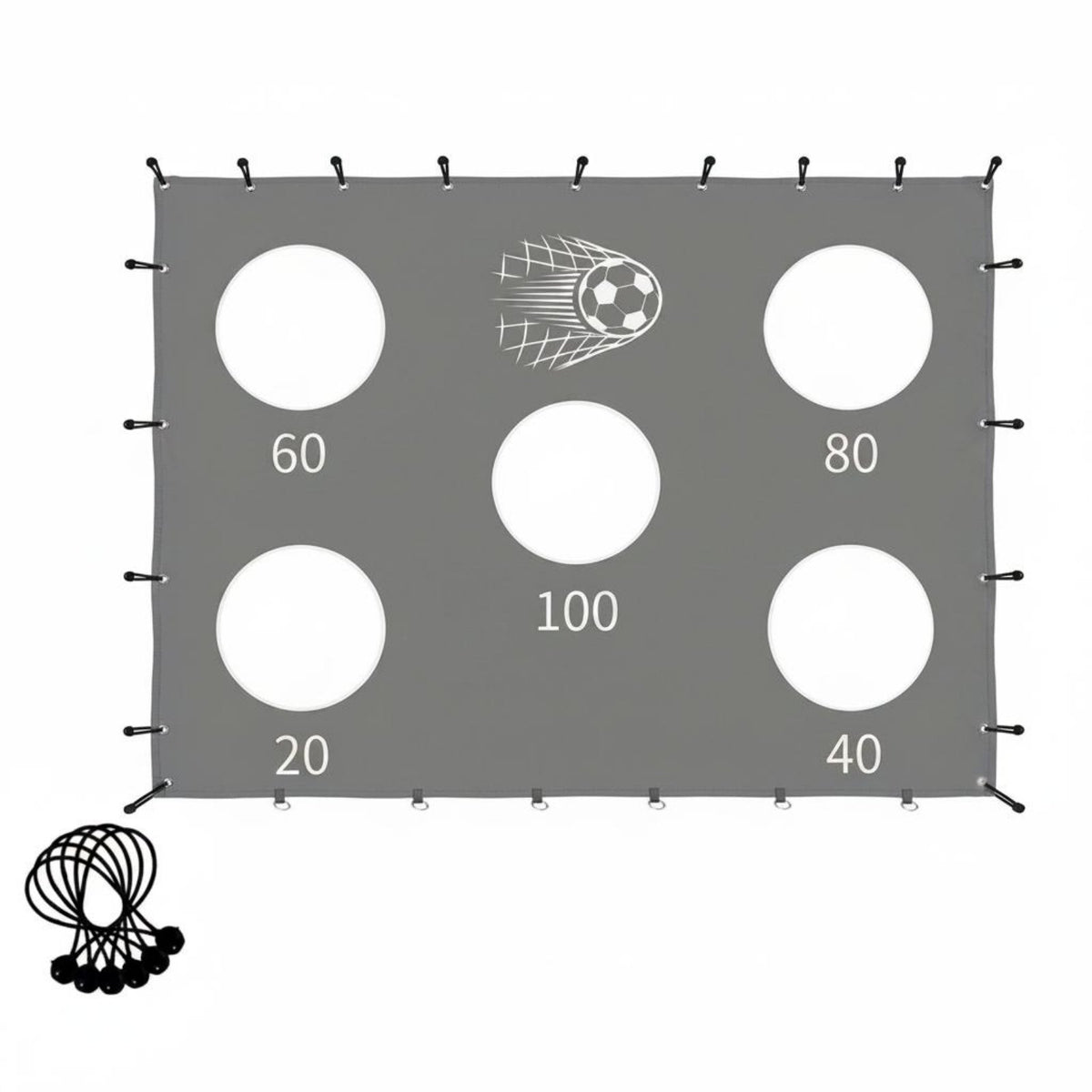Football  Scoring Target Cloth Portable Soccer Goal Target Sheet Athletic Gear for Backyard, Beach